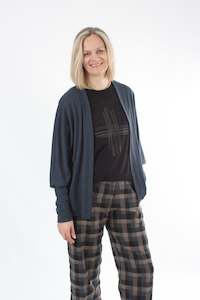 Cardi Merino Short Square Steel