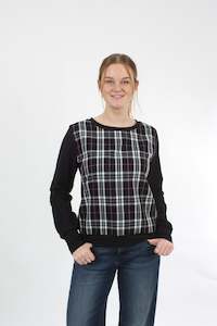 Sisters Sweater: Sisters Sweater - Black Check