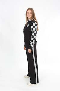 Olivia Pants: Olivia Pants - Black - Silver Stripe Pre-Order