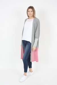 Billy Cardi - Grey and Rose Pink Merino