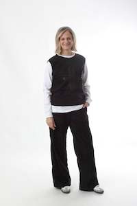 Vest: Vest Merino - Black with Black Trims - Pre Order