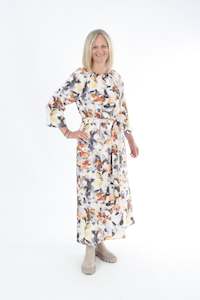 Jemima Dress: Jemima Dress - Natural Floral print
