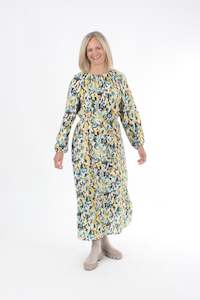 Jemima Dress: Jemima Dress - Blue and Yellow Floral