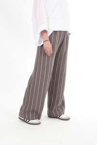Lexi Pants: Lexi Pants - Linen - Mocha - Pre-Order