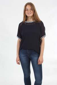 Zoe Dress: Zoey Top - Navy - Pre-Order