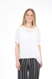Zoe Dress: Zoey Top - Plain White - Pre-Order