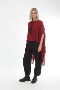 Drape Top 1: Drape Top - Burgandy