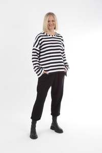 Trace Top: Tracee Top - Black Stripe - Pre Order