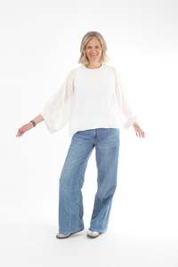 Sonia Top - White Mesh