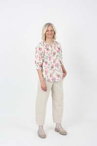 Cora Tops: Cora Top - Pink Floral