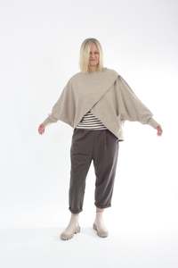 Cross Over Jumper - Oat