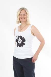 Sonia Jayne Singlet Combo: Singlet - Hibiscus Flower Print - Pre Order