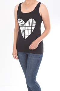 Singlet - Heart Print - Pre Order
