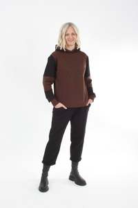 Latest: Avery Hoodie - Chocolate and Black