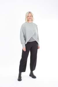 Cross Over Jumper - Grey