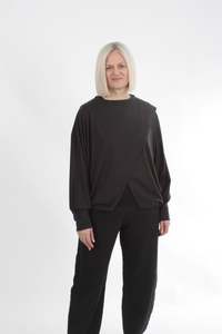 Cross Over Jumper square cut - Espresso Merino