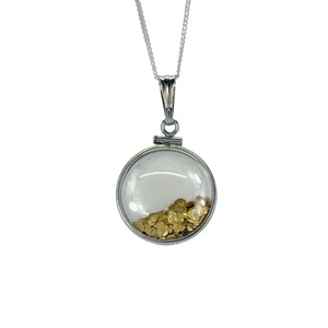 Medium Sterling Silver Plain Bezel Pendant