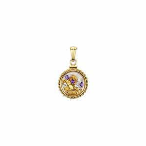 Ethical West Coast Gold: Large 14ct Gold Bezel Pendant with Amethyst/CZ