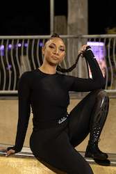 Black Ribbed Long Sleeve