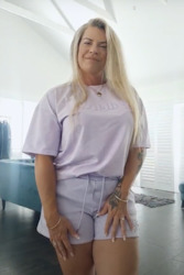 Loungewear: Lilac Wahine Embossed T-Shirt