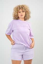 Products: Lilac Wahine Embossed T-Shirt