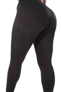 Black Mana Puhoro Leggings