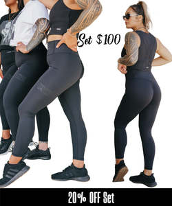 Tops: COMBO 20% OFF Thighband Leggings & Ribbed Crop