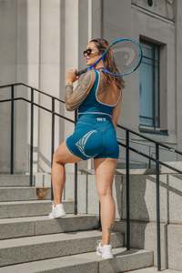 Tops: Teal Puhoro Velocity Shorts