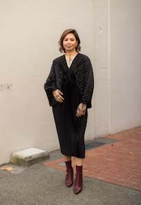 Haeata Pleated Dress | Black