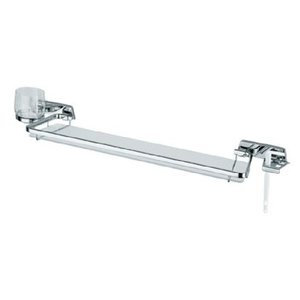 Glass Shelves: Geesa Glass Shelf + Tumbler + Toothbrush Combination - Hotel Series