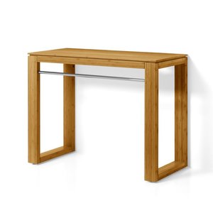 Lineabeta Bathroom 100cm Washtable, Natural Wood & Chrome