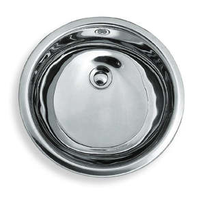 Lineabeta Large Stainless Steel Drop-in Basin 44cm, Raised Edge