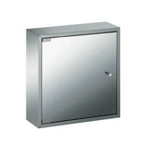 Lineabeta Stainless Steel Bathroom Cabinet, Mirror Door, 40x40cm