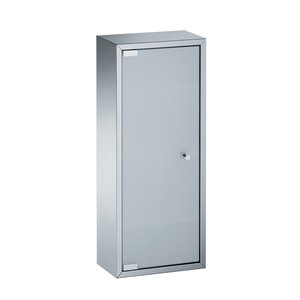 Lineabeta Stainless Steel Bathroom Cabinet, Glass Door, 60x25cm