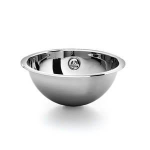 Lineabeta Stainless Steel Drop-in Basin, Flat Edge, Ø 330mm