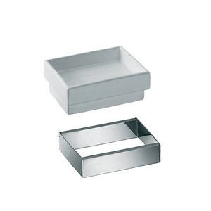Soap Holders: Lineabeta  12cm Soap Dish with Wall Bracket - Skuara Series