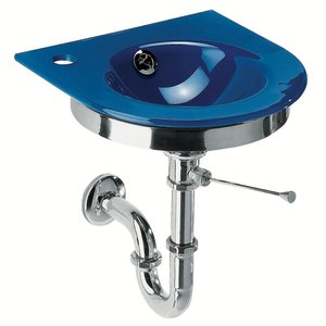 Washbasins: Cobalt Blue Slump Glass Basin- Made in Italy