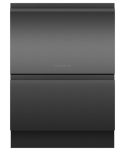 Fisher and Paykel Black Stainless Double Dishdraw
