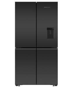 Quad Door Fridge: Fisher & Paykel 538L Black Glass Quad Door Fridge/Freezer