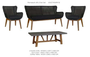 Outdoor Furniture: Marrakesh 4 Piece Outdoor Chat Set