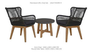 Outdoor Furniture: Marrakesh 3 Piece Outdoor Chat Set