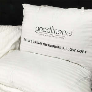 Pillows: Deluxe Dream Microfibre Pillows (Soft, Medium or Firm) by Good Linen Co