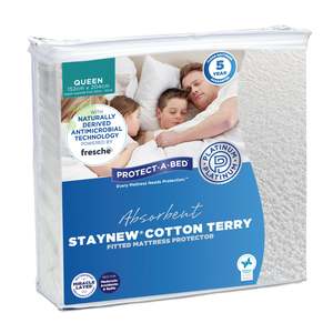 Mattress Protectors: StayNew Cotton Terry Fitted Waterproof Mattress Protector by Protect-A-Bed