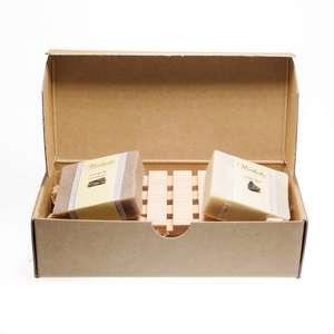 Two Soap & Wooden Soap Rack Gift Box - Waiheke Soap Company