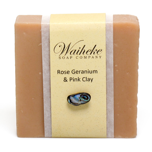 Products: Rose Geranium & Pink Clay - Waiheke Soap Company