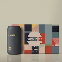 Beer Cider: Sawmill Pilsner, 6 pack 330ml cans