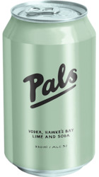 Pals 10 pack cans - vodka, lime and soda