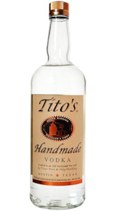 Vodka: Tito's Handmade Vodka, 1L, USA