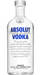 Vodka: Absolut vodka 1L