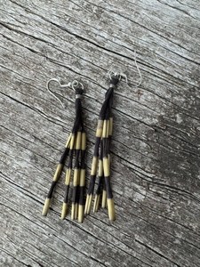 Piupiu Earrings – Waiorua Maori Weaving
